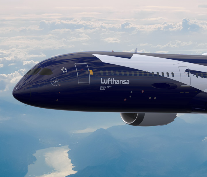 Aircraft livery design for Lufthansa's 100-year anniversary