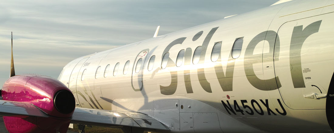 Livery design for the Silver Airways SAAB turboprop